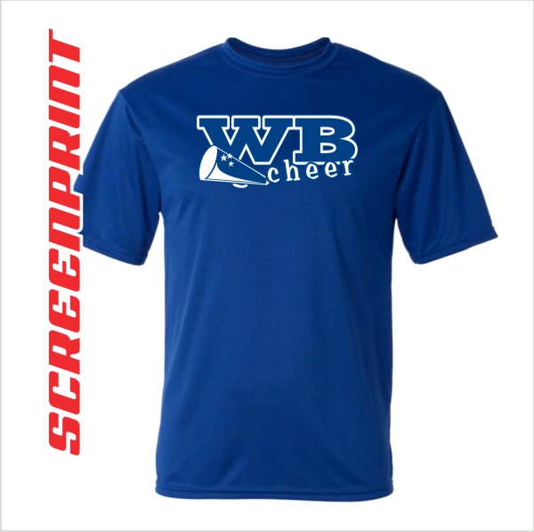 02 Badger C2 5100 Short Sleeve Wicking with Front Print