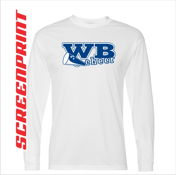 03 Badger C2 5104 Long Sleeve Wicking with Front Print