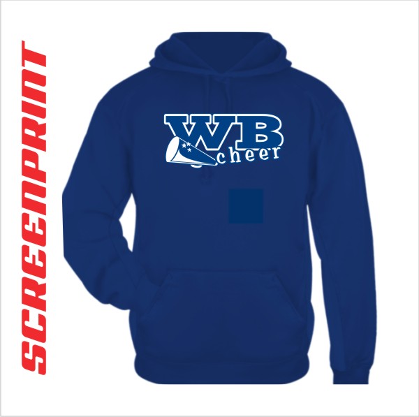 10 Badger 1454 Performance Hoodie with Front Print