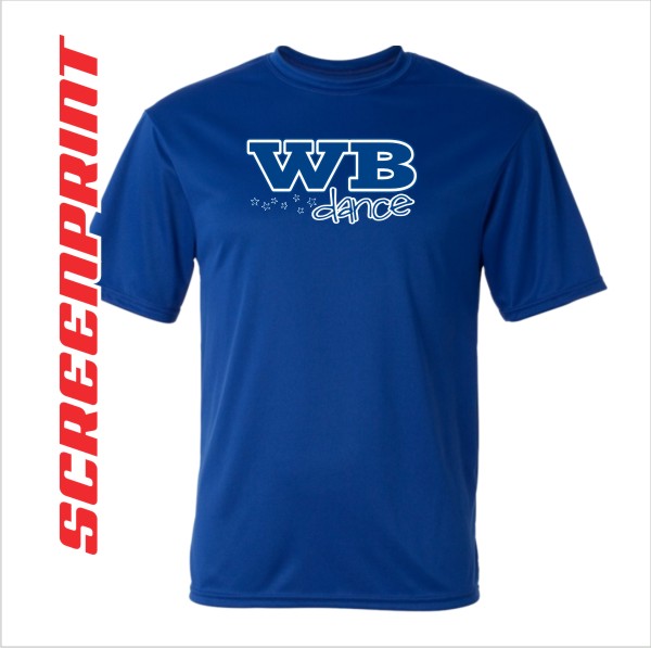 02 Badger C2 5100 Short Sleeve Wicking with Front Print