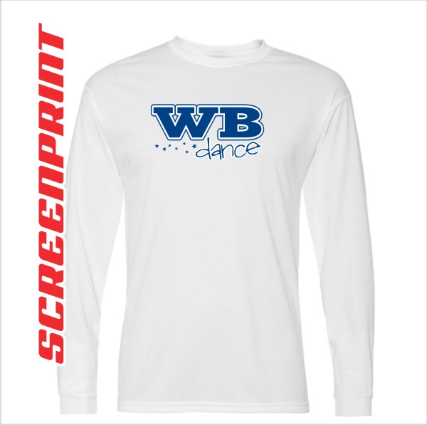 03 Badger C2 5104 Long Sleeve Wicking with Front Print