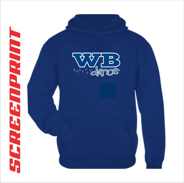 10 Badger 1454 Performance Hoodie with Front Print