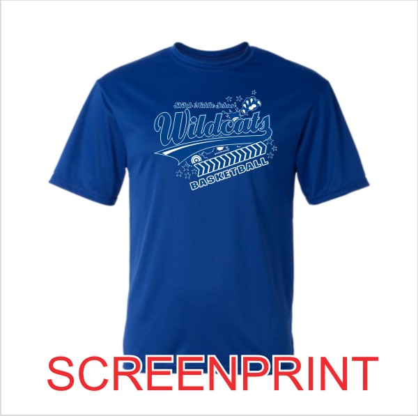 02 Badger C2 5100 Short Sleeve Wicking with Front Print