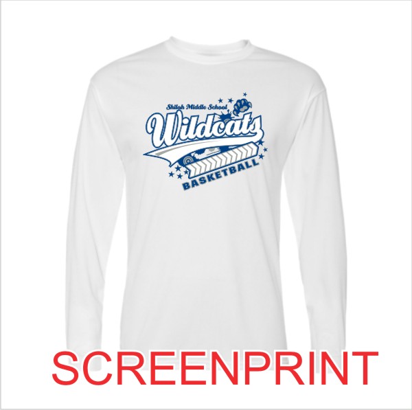 03 Badger C2 5104 Long Sleeve Wicking with Front Print
