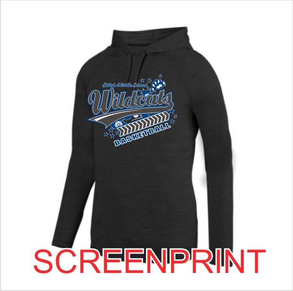 07 Augusta 2905 Adult Shadow Tonal Hoodie with Front Print
