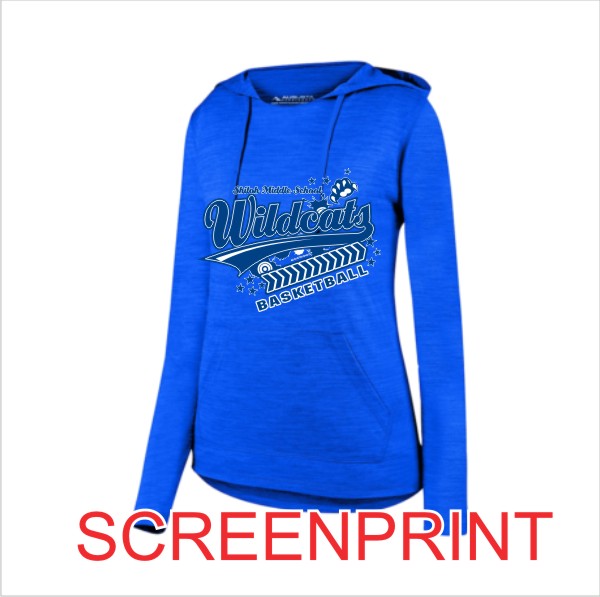 08 Augusta 2907 Ladies Shadow Tonal Hoodie with Front Print