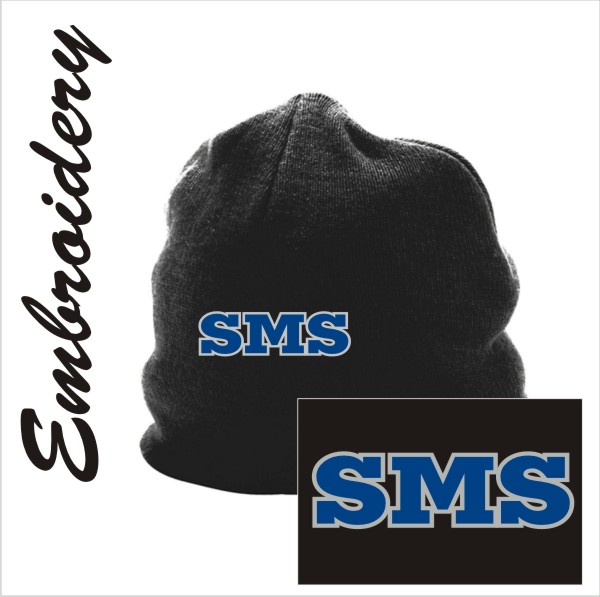 15 Augusta 6815 Knit Beanie with Embroidery