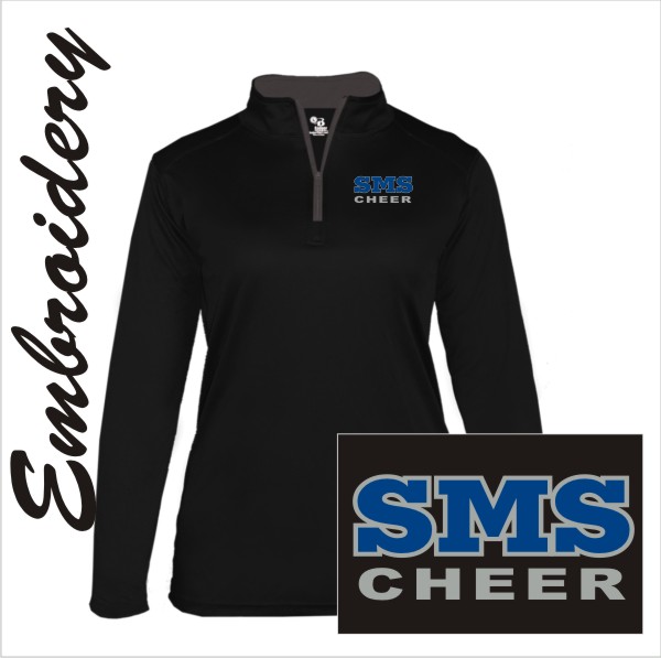 19 Badger 4103 Ladies B Core 1/4 Zip w Left Chest Embroidery