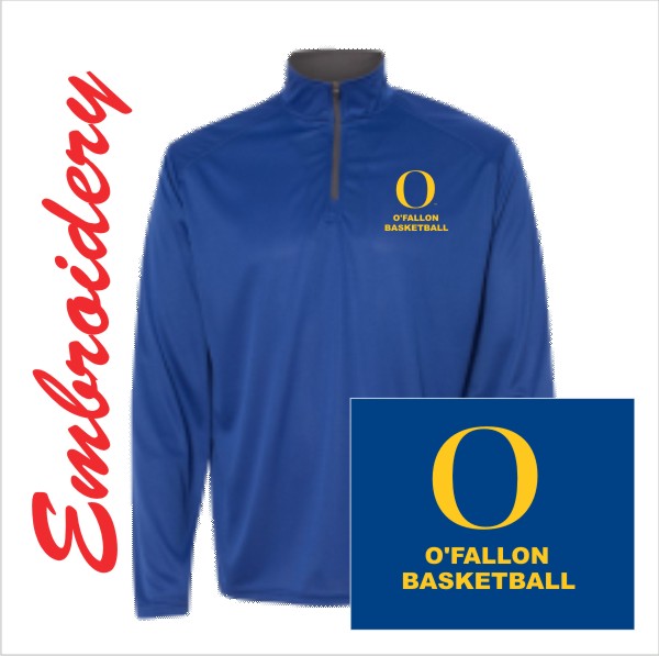 11 Badger 4102 B Core 1/4 Zip with Left Chest Embroidery