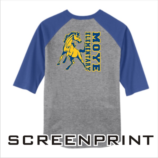 05 Sport Tek ST200/YT200 Cotton Baseball Jersey w Front Print