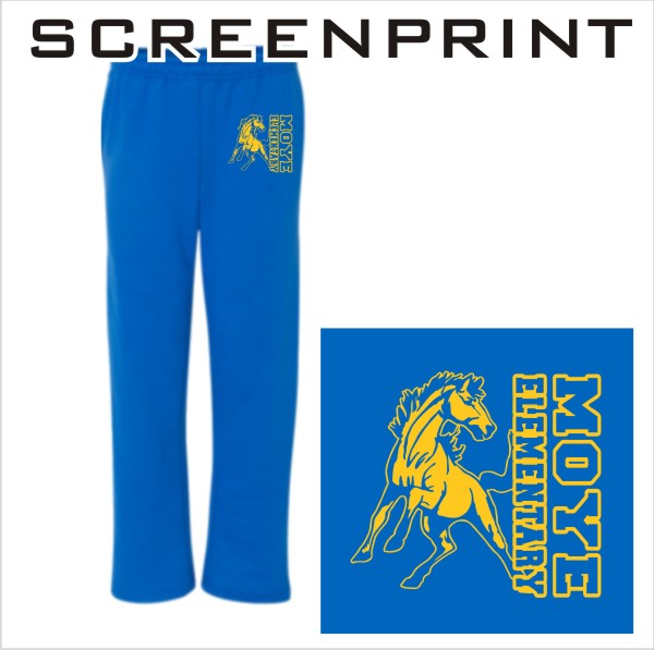 10 Gildan - Heavy Blendâ„¢ Open-Bottom Sweatpants with Pockets with Left Hip Print
