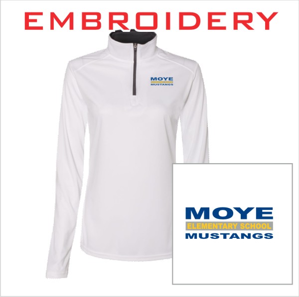 17 Badger 4103 Womens B-Core 1/4 Zip Left Chest Embroidery