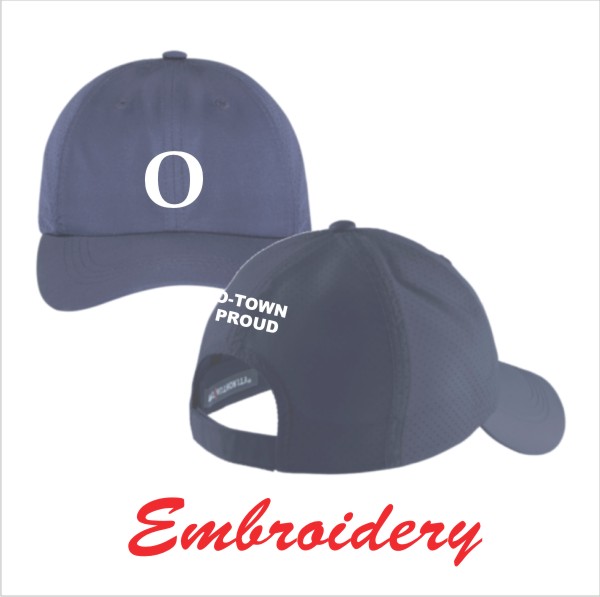 11 Port Authority C821 Perforated Cap Navy with Embroidery Front and Back