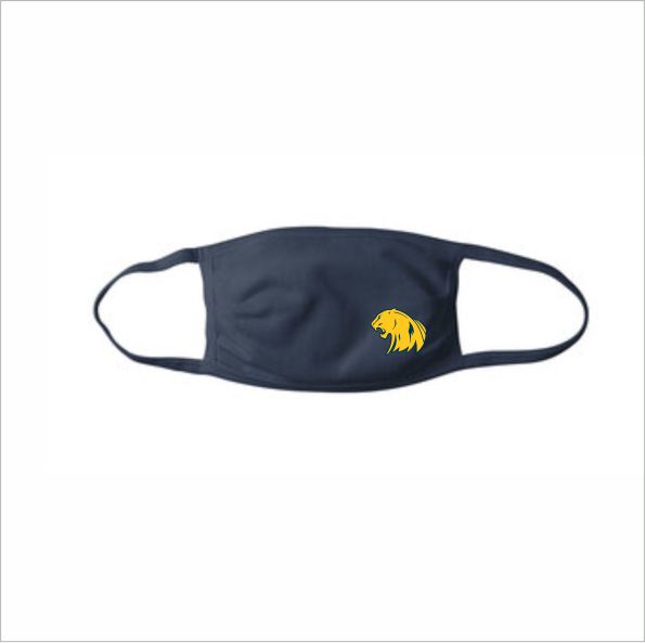 34 Port Authority New Navy PAMASK05 Cotton Facemask w 2 color print -Quantity 6