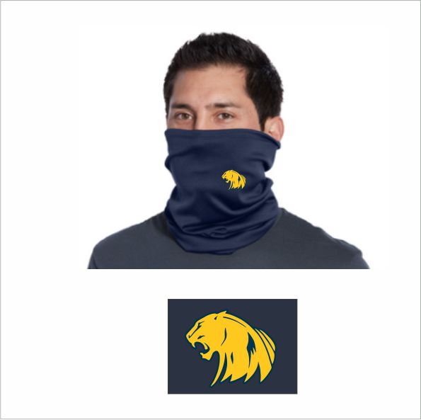 42 Port Authority Deep Navy PA Stretch Performance Neck Gaiter w 2 color print QTY 6