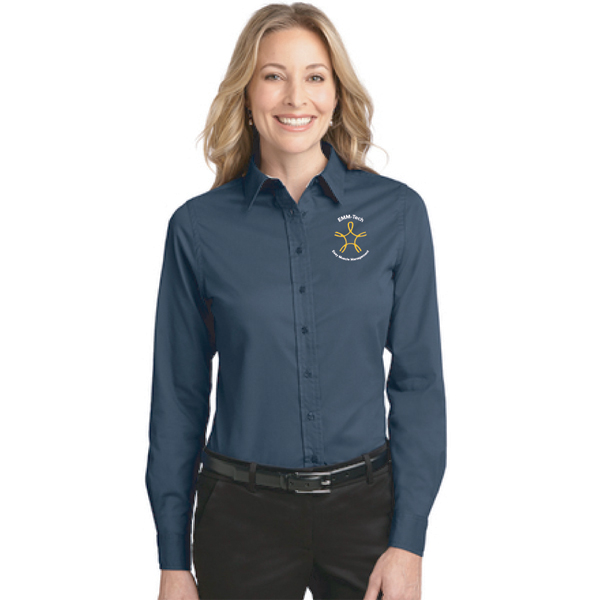 Ladies Button Down Dress Shirt