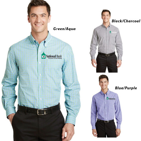 Port Authority Long Sleeve Gingham Easy Care Shirt