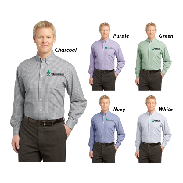 Port Authority Plaid Pattern Easy Care Shirt