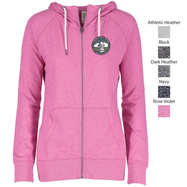 Ladies Funnel Neck Full Zip - Printed logo