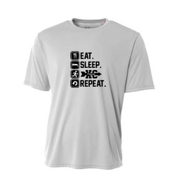 Ladies Eat Sleep XC Repeat Poly Shirt