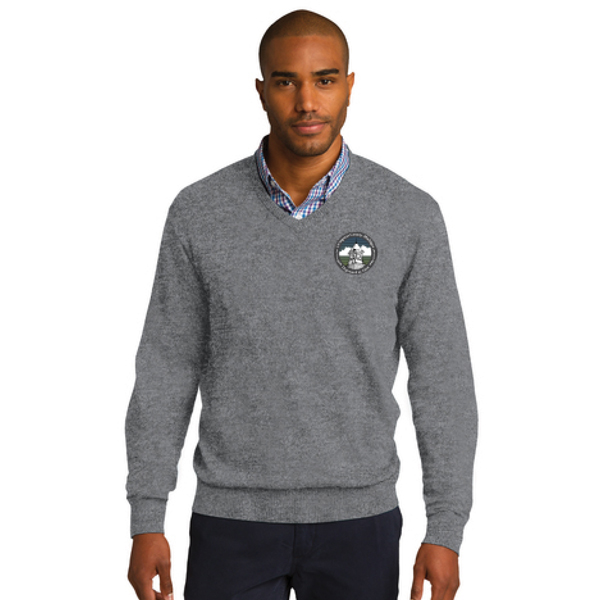 Mens Port Authority V-Neck Sweater -Embroidered logo