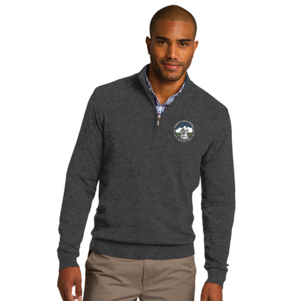 Mens Port Authority 1/2 Zip Sweater -Embroidered logo