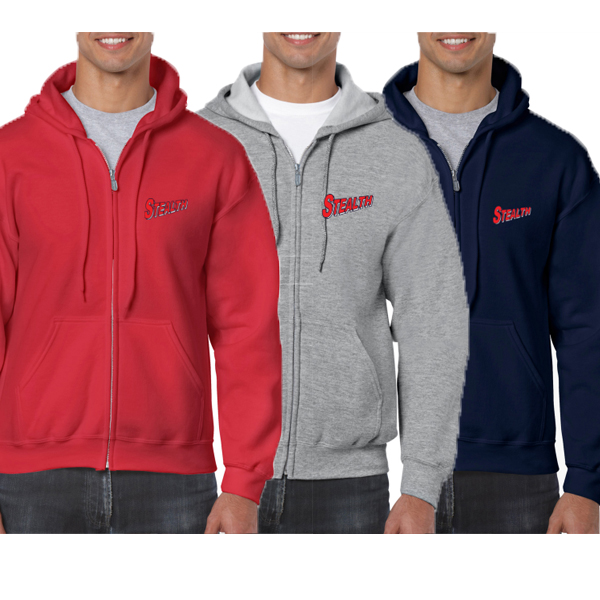 Unisex Zip Hoodie - Embroidered Logo