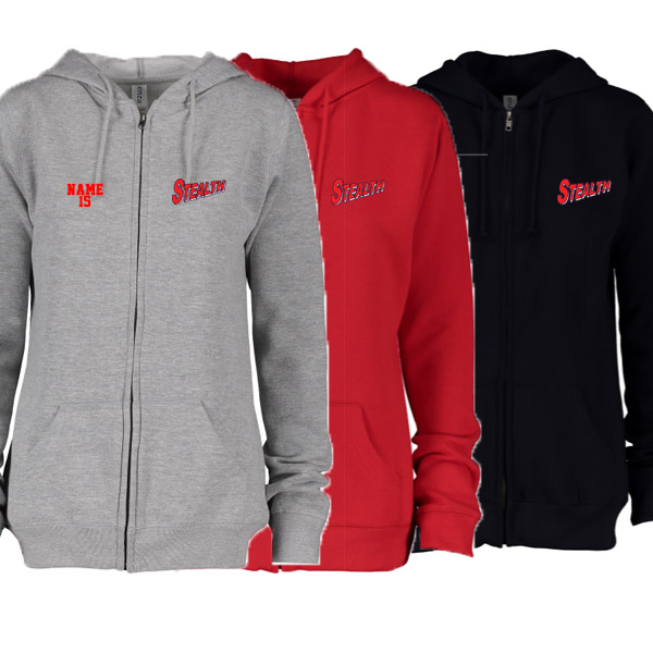 Ladies Zip Hoodie - Embroidered Logo