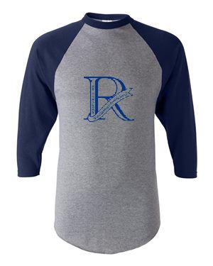 Baseball shirt with R design on front