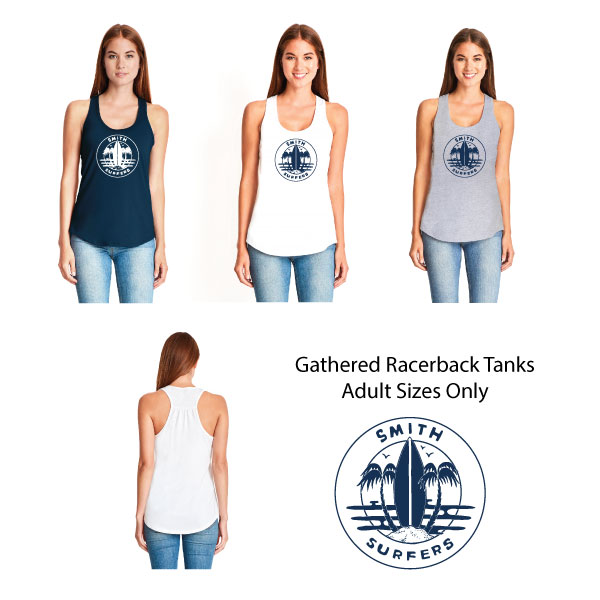 A8. Ladies Gathered Racerback Tank