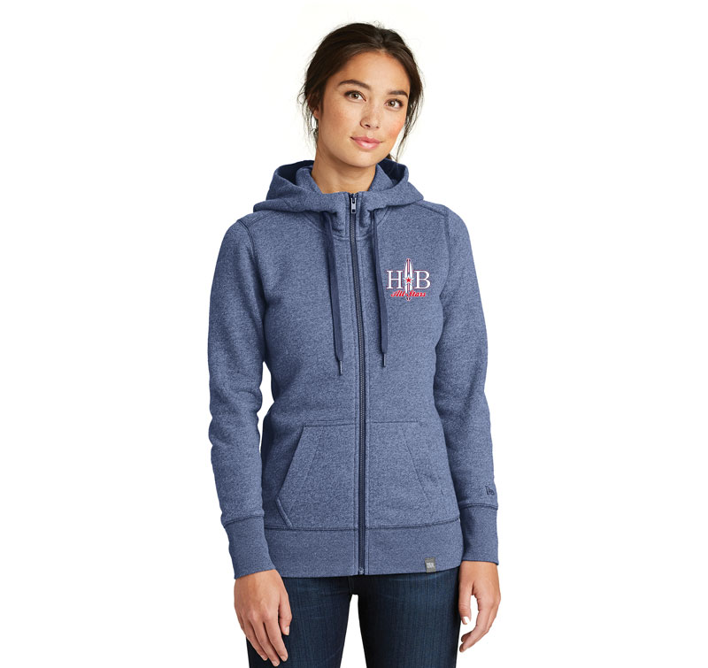 A1. New Era Ladies French Terry Zip Up Hoodie