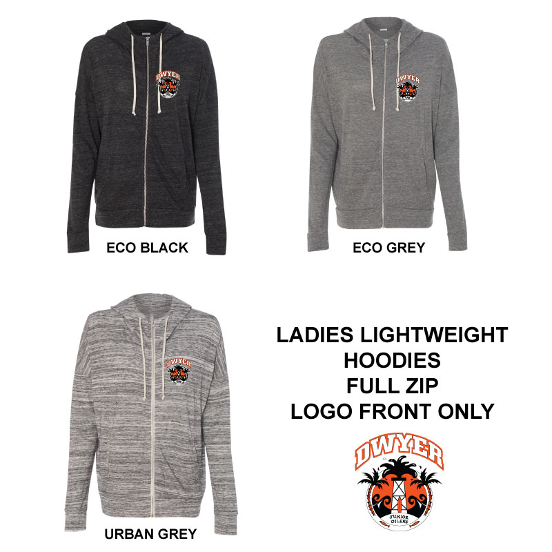 G2. Ladies Lighweight ZIP Hoody