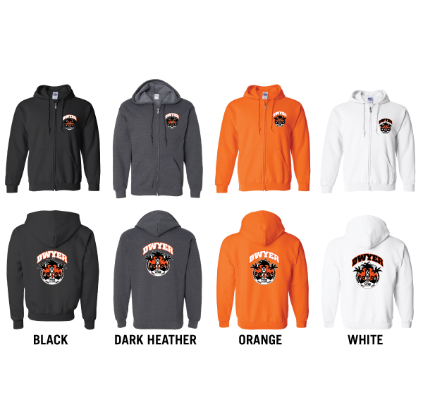 G1. Standard ZIP Hoody - Logo Front/Back