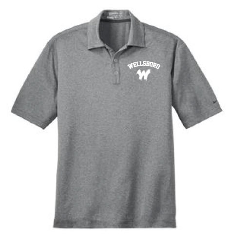 S. Nike Golf Dri-Fit Heather Polo EMBROIDERED LOGO