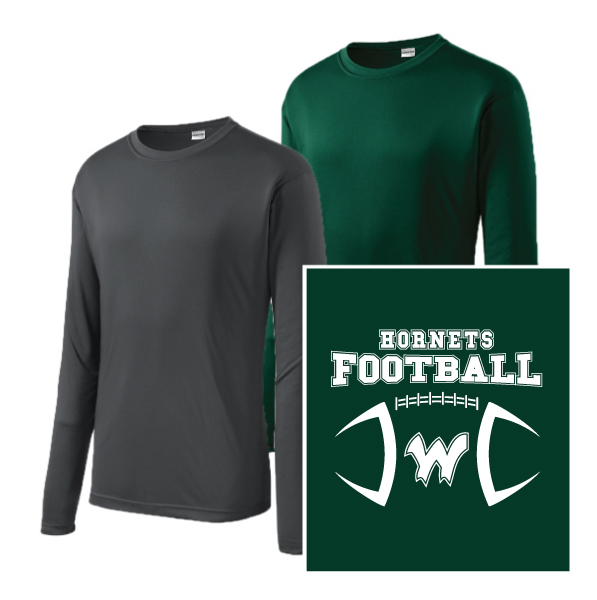 E5) 100% Polyester Moisture Management Long Sleeve T-Shirt