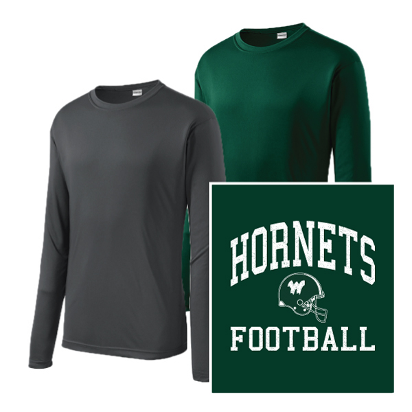 E6) 100% Polyester Moisture Management Long Sleeve T-Shir