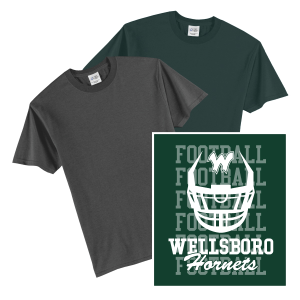 A3) 50/50 Short Sleeve T-Shirt FACEMASK LOGO