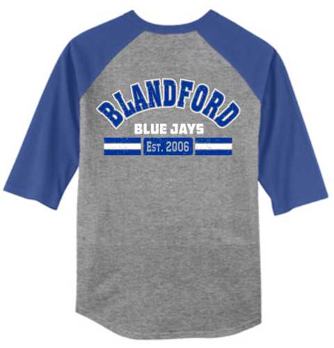 2019-20 Royal/Grey Raglan Sleeve 3/4