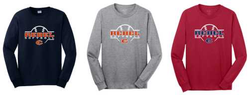 Spirit LS Tee Softball Logo