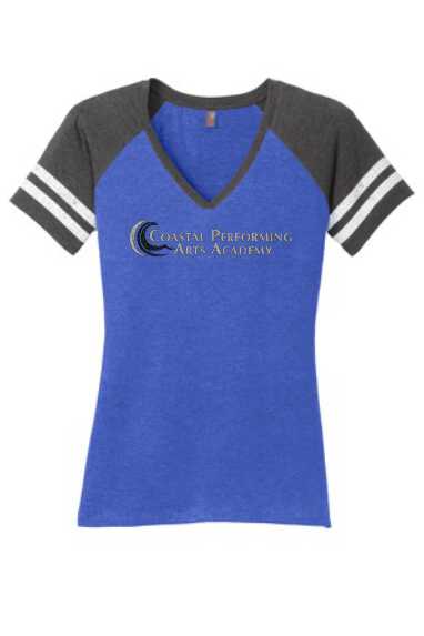 Ladies V-Neck Baseball Style Tee - CPAA