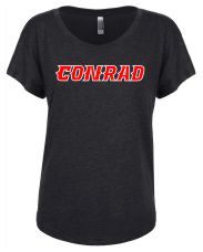 Next Level Ladies' Black Triblend Dolman T-Shirt