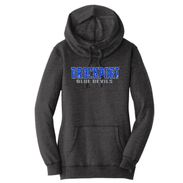M- Cowl Neck Glitter Hoodie