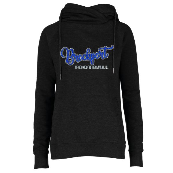 L- Ladies Funnel Neck Pullover Hood