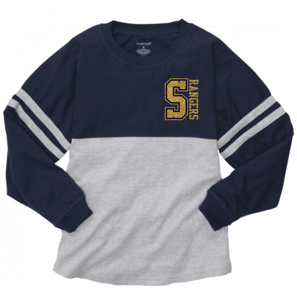 I- L/S Glitter Crew neck
