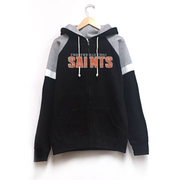 J- Ladies Full Zip Glitter Hoodie