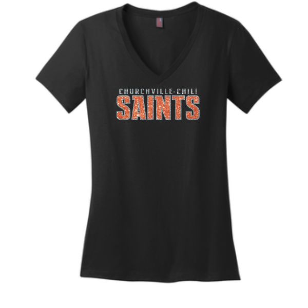 I- Ladies V-neck T shirt