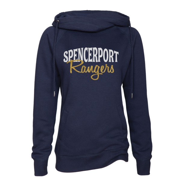 K- Funnel Neck Glitter Hoodie