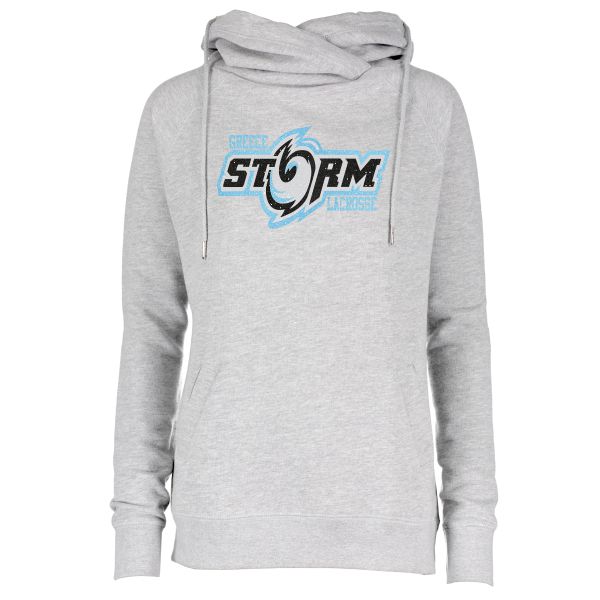 O- Glitter Funnel Neck Hoodie