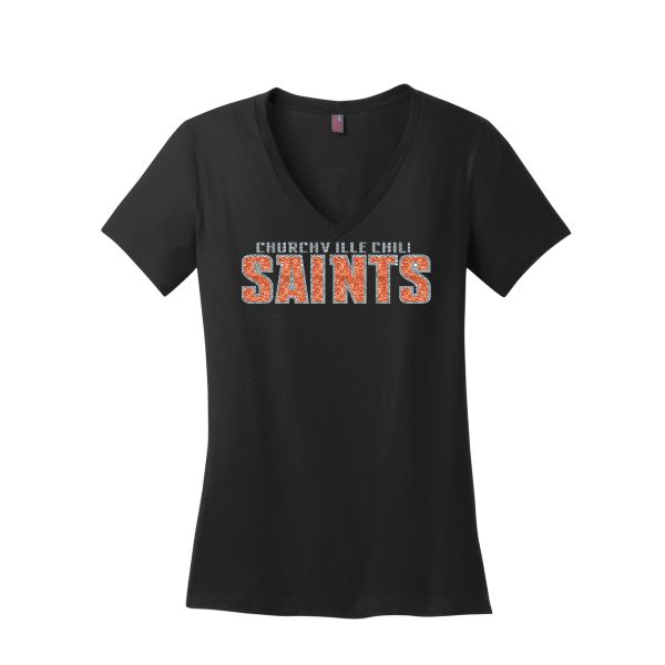 I. Ladies Glitter V-Neck