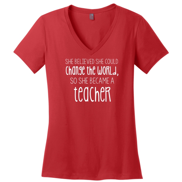 C. S/S Ladies V-Neck Logo #3